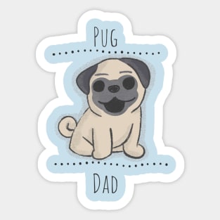 Pug Dad Sticker